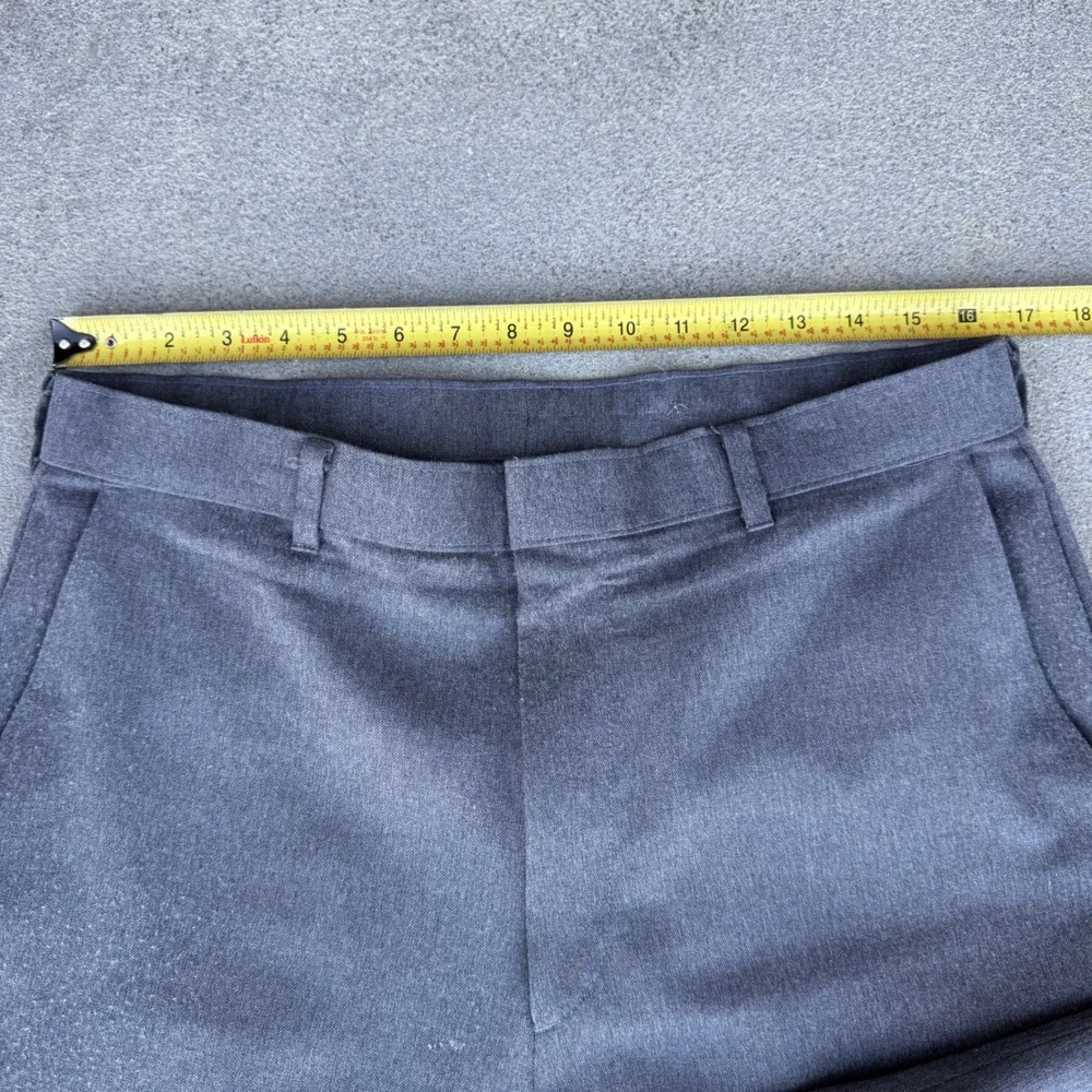 Vintage Levi's Action Slacks Mens Gray Polyester Trousers W34 L32 Made in USA